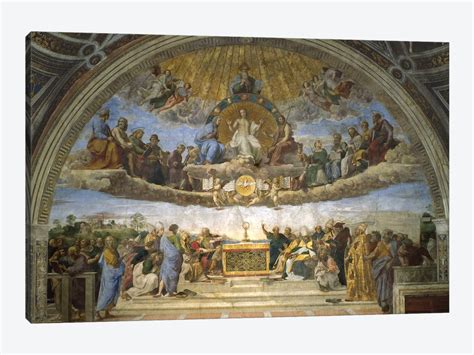 The Disputation Of The Holy Sacrament From Canvas Artwork Raphael