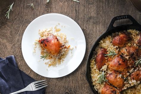 Juicy Rice Stuffed Chicken Thighs One Pan Meal