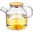 Amazon Popward Ml Oz Glass Teapot With Infuser And Bamboo