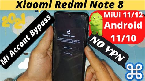 Xiaomi Redmi Note Mi Account Bypass Miui Android One