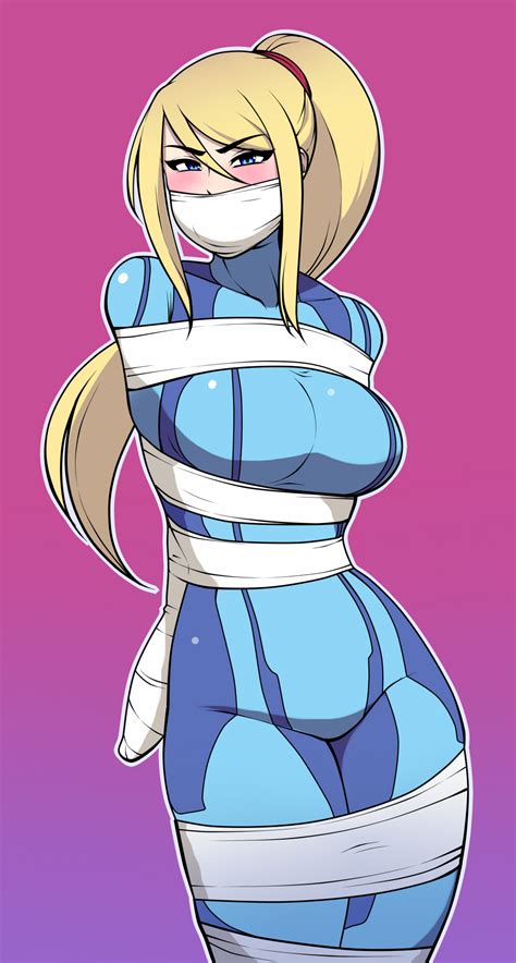 Rule 34 Bdsm Bimbo Blonde Hair Blue Eyes Blush Bodysuit Bondage Bound Cleavage Cloth Gag