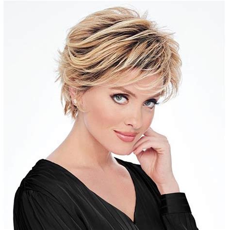 Amazon XIUFAXIRUSI XIUFAXIRUSI Short Blonde Wavy Pixie Wigs For White Women Short Hiar Wig