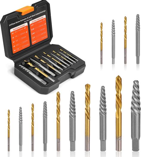 Limontek 11Pcs Screw Studs Extractor And Left Hand Drill Bit Set Easy