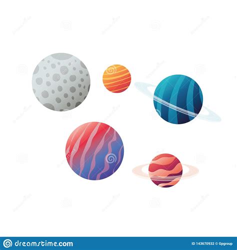 Planet Of The Solar System Isolated Icon Stock Vector Illustration Of