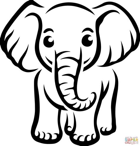 Elefant Drăguț De Colorat Desene De Colorat Gratis