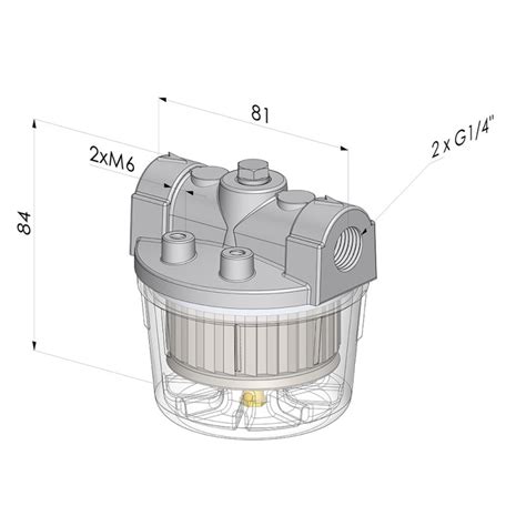 Filtro De Vac O Con Cubeta De Pl Stico Serie Fv F M