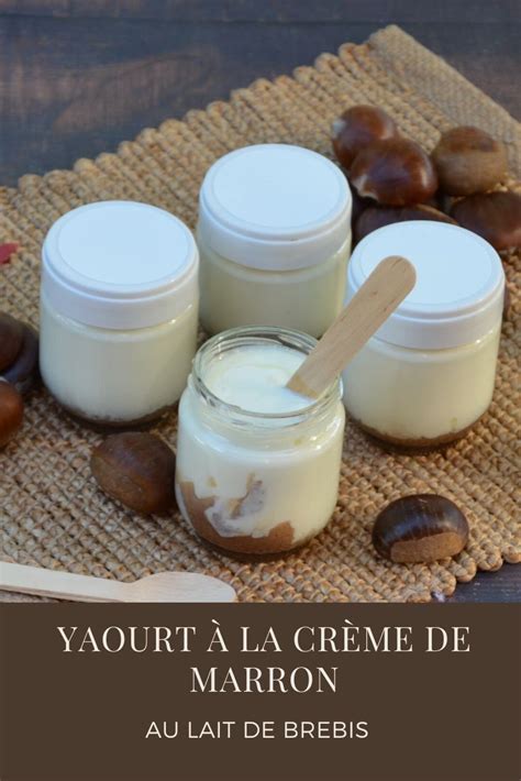 Yaourt de brebis à la crème de marron Dessert sans lait Alimentation