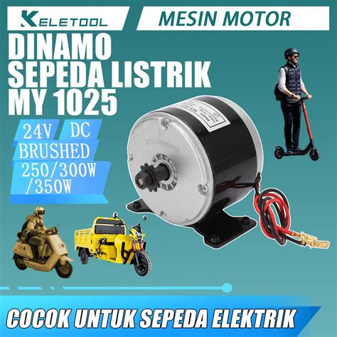 Jual CODMY1025 24V Brushed Dinamo Sepeda Listrik Mesin Motor 11 Gigi