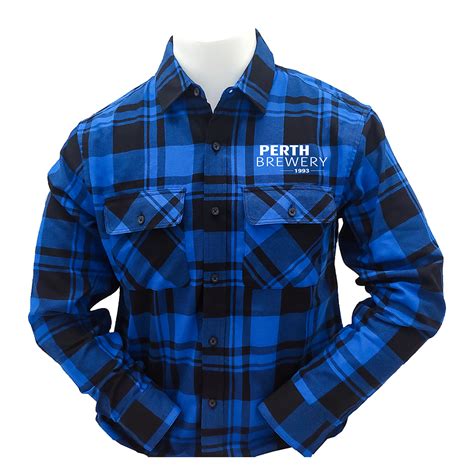 Blue Plaid Flannel Shirt - Perth Brewery