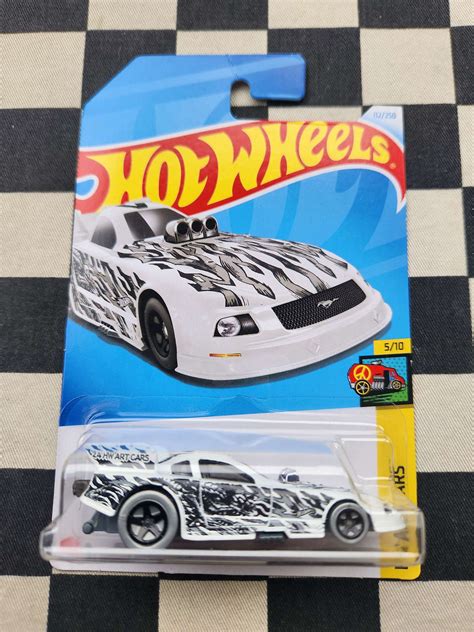 Hot Wheels Art Cars Mustang Funny Car White Kustomkollector