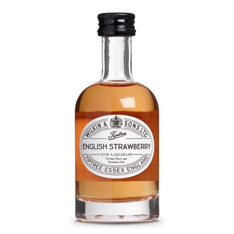 English Strawberry Gin Liqueur 5cl Miniature Tiptree