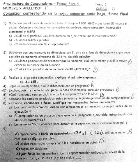 Instituto De Tecnologia ORT Arquitectura De Computadoras 1er Examen