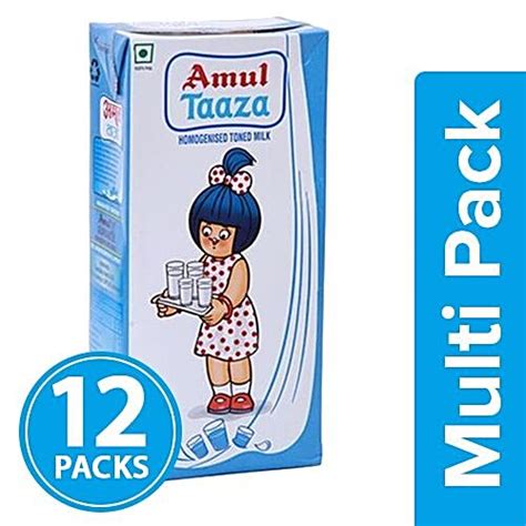 Buy Amul Taaza Fresh Toned Milk Online At Best Price Of Rs Bigbasket