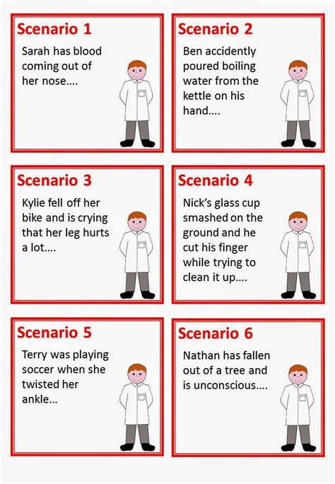 First Aid Scenarios Worksheet