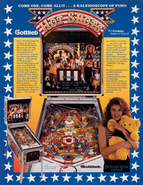 The Arcade Flyer Archive Pinball Machine Flyers Hot Shots Premier