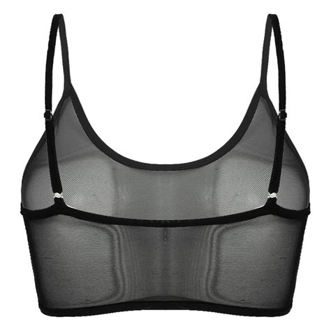 Sexy Womens Lingerie Sheer Mesh Triangle Bra Wire Free Unlined Bralette Top Ebay