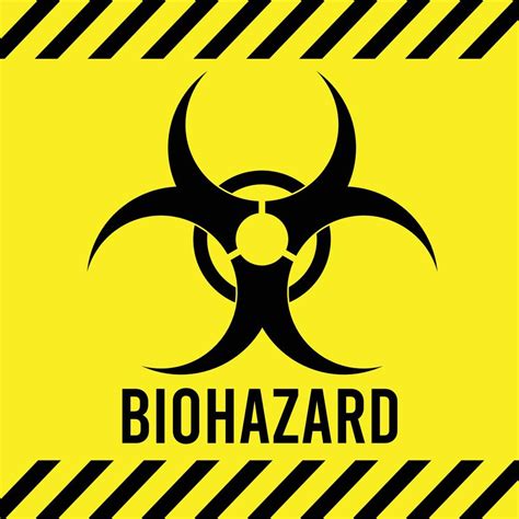 Biohazard Material Radioacative Sign Danger Caution Vector Art