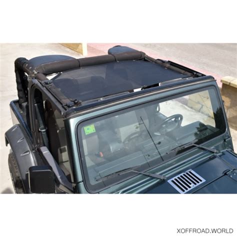 Plage Bikini Top Noir Avant Jeep Wrangler TJ XOST020 X Offroad