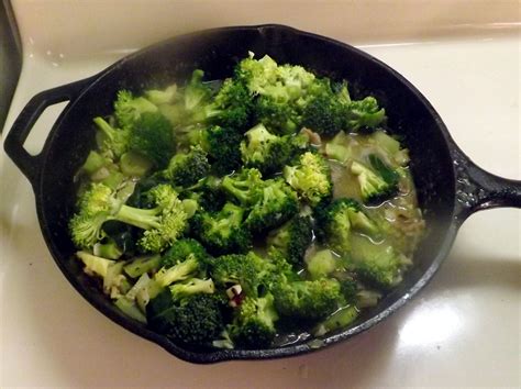 Broccoli Sauteed In A Sauce Of Garlic Anchovies Parmesan Cheese