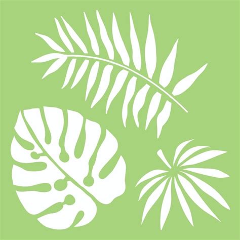 Printable Tropical Leaf Stencil - Printable Word Searches