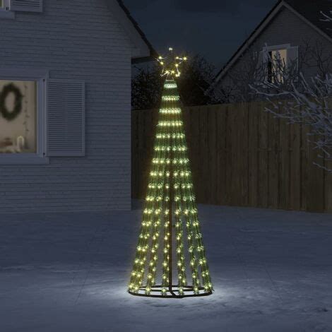 Illuminazione Albero Di Natale A Cono 275LED Bianco Caldo 180cm