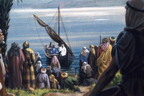 Jesus Teaches Sermon On The Boat Unclean Spirits Bible Images Jesus