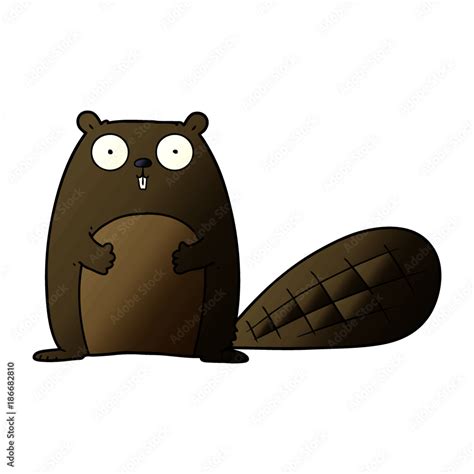 cartoon beaver Stock Vector | Adobe Stock