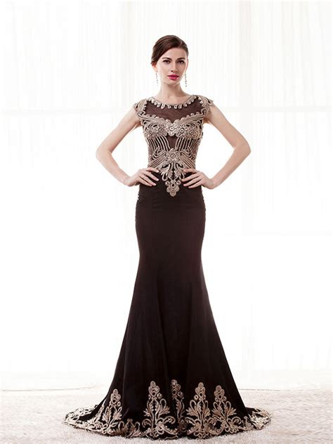 Elegant Dark Chocolate Formal Evening Dress EN125 – JoJo Shop