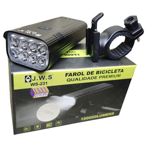 Farol Bike 8 Leds T6 Bicicleta Power Bank Recarregável Usb 100000