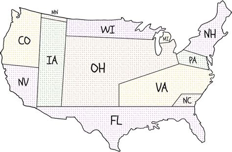 Distorted Us Map Of Where Candidates Campaigned In 2016