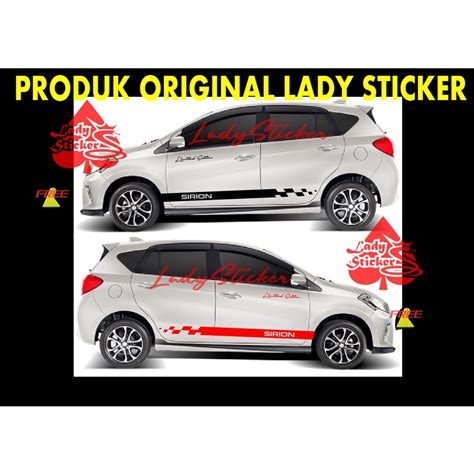 Jual Sticker Sirion Cutting Sticker Stiker Mobil Daihatsu All New