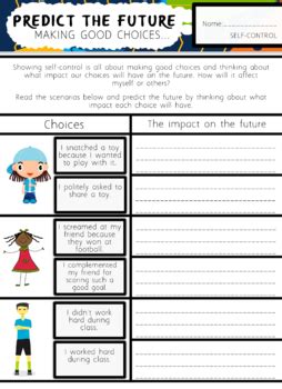 Making Good Choices Worksheets