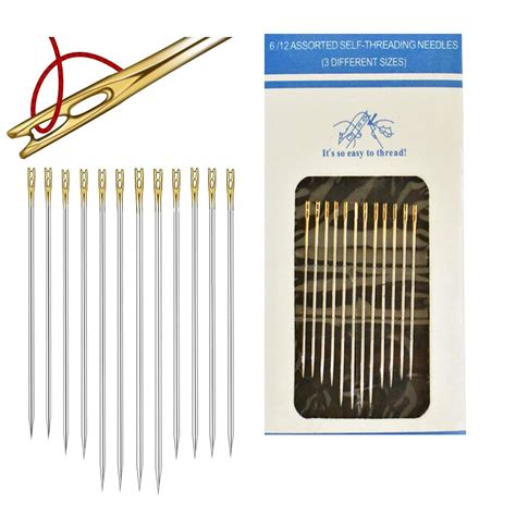 Jasol Self Threading Needles For Hand Sewing Easy Thread Needles Home