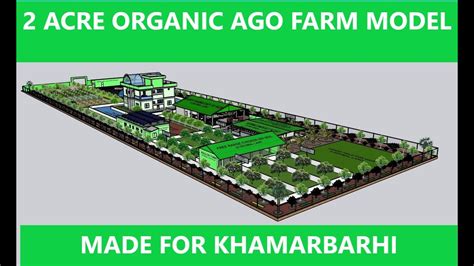 Acre Organic Agro Farm D Sketchup Model Intergrated Farming System