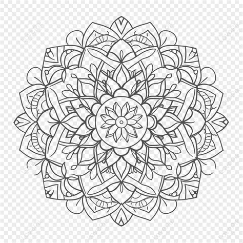 Gambar Mandala Mandala Sederhana Dengan Pensil Pada Halaman Mewarnai