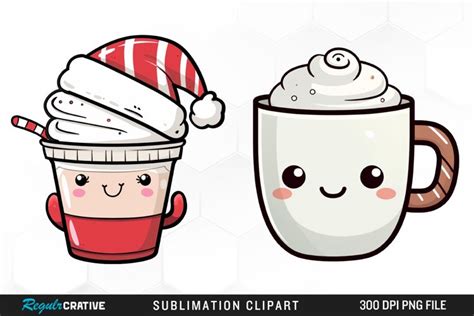 Cute Christmas Hot Cocoa Cup Clipart