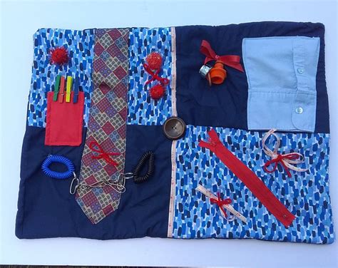 Men S Favorite Fidget Quilt Sensory Lap Blanket For Etsy