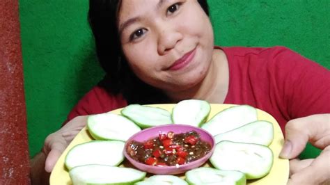 Mukbang Mango With Spicy Bagoong Alamang Youtube