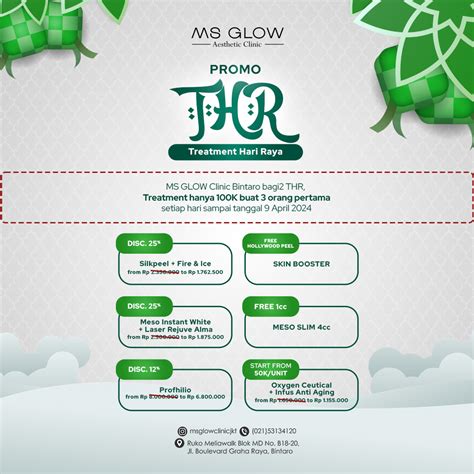 Pricelist Ms Glow Aesthetic Clinic