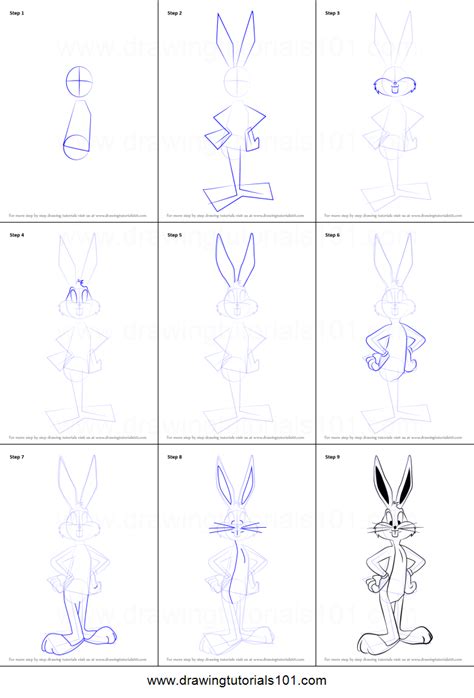 Bugs Bunny Drawing A Step By Step Guide Cool Drawing Idea Hot Sex Picture