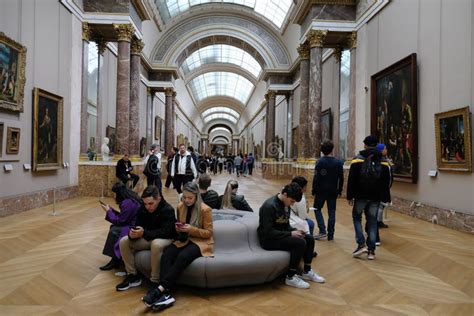 Interior of the Louvre Museum in Paris, France Editorial Photo - Image ...