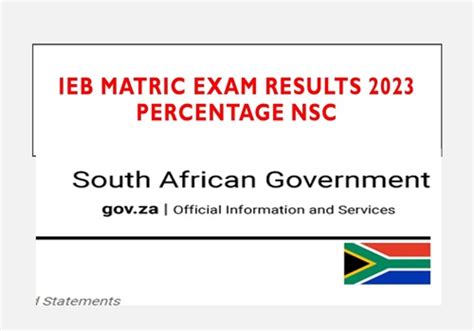 Ieb Matric Results 2023 Percentage Nsc Year End Examination Results