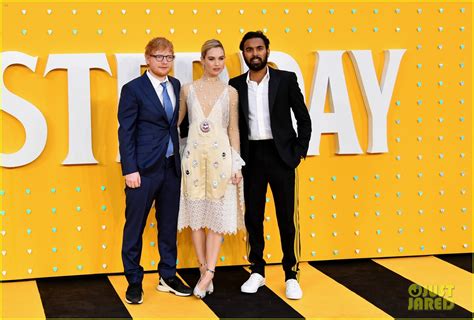 Ed Sheeran Joins Himesh Patel And Lily James At Yesterday Premiere In