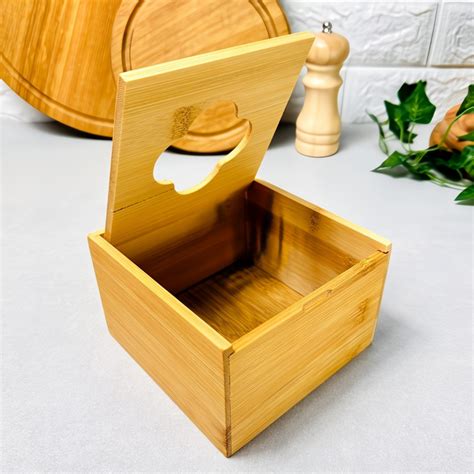 Бамбуковый диспенсер-коробка с крышкой для салфеток – фото, отзывы ...