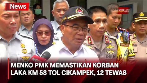 Menko PMK Memastikan Korban Kecelakaan KM 58 Tol Cikampek 12 Tewas