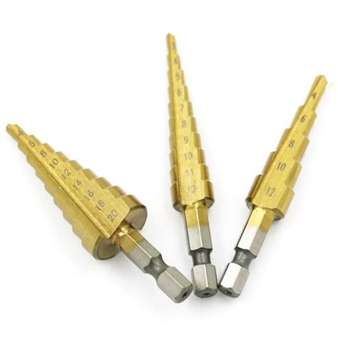 3pcs small step drill bit for metal ferramenta high speed steel metal ...