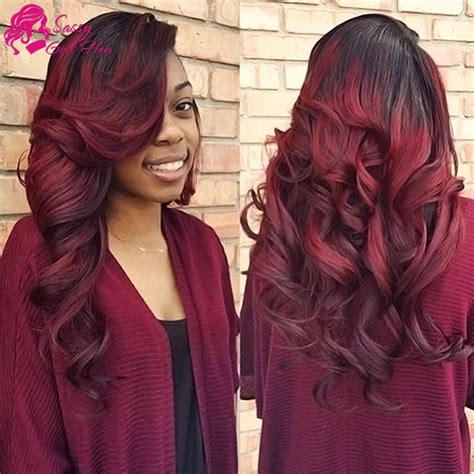 Ombre Brazilian Body Wave Virgin Hair Two Tone Human Hair Weave Pcs