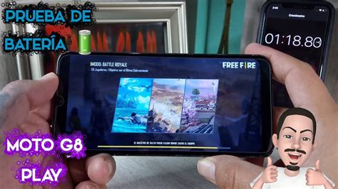 Prueba De Batería Moto G8 Play Free Fire Call of Duty Mobile y Pubg