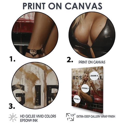 Design Art Blonde Boss Lady On Red Exotic Car Boss Woman Wall Art Print Wayfair