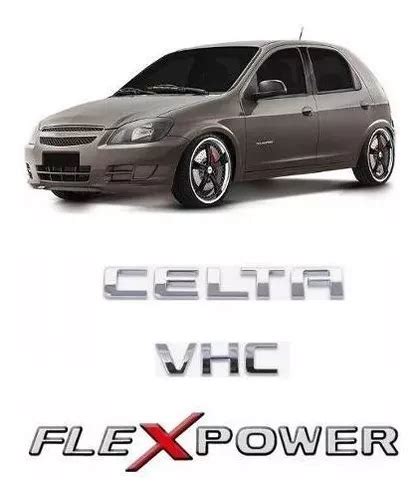 Kit Emblemas Celta Vhc Flexpower Chevrolet Parcelamento Sem Juros